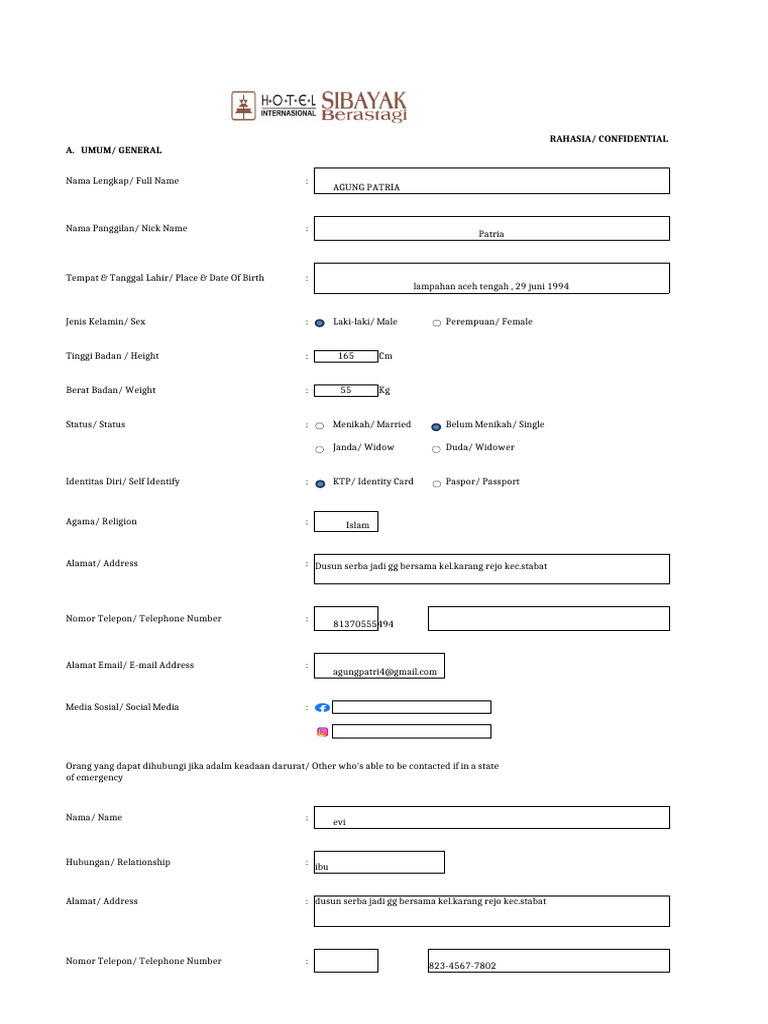 4. His Form.agungpatria (1) | PDF
