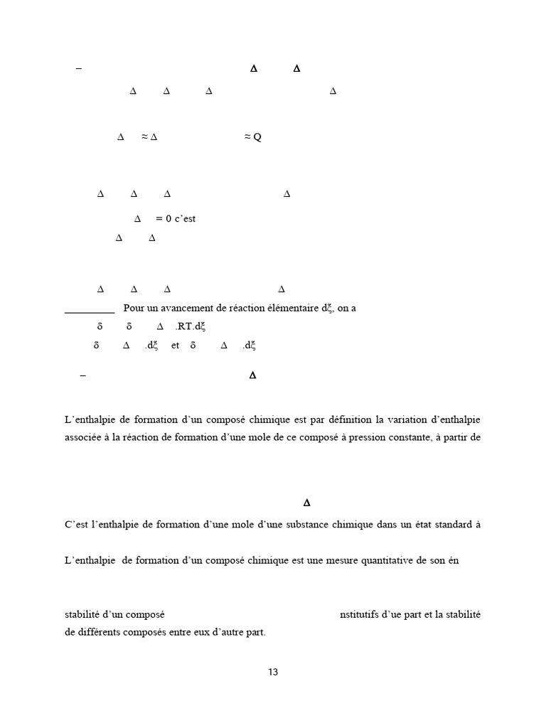 Relation entre enthalpie et chaleur de réaction | PDF | Réactions ...