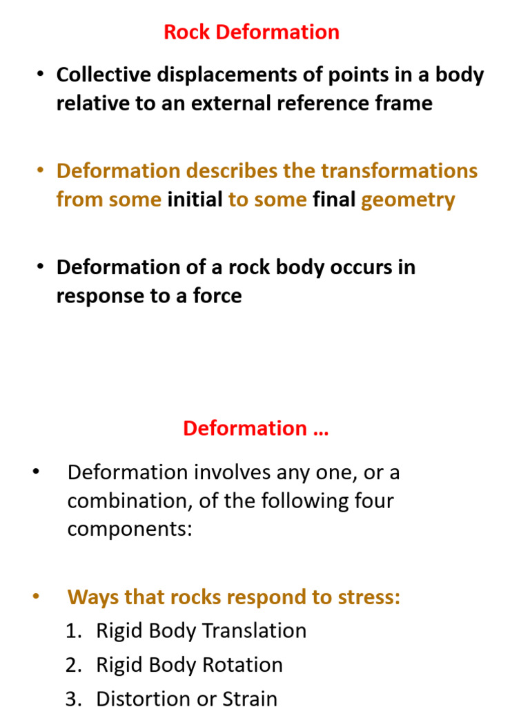 Understanding Rock Deformation Mechanics | PDF | Fracture | Rotation