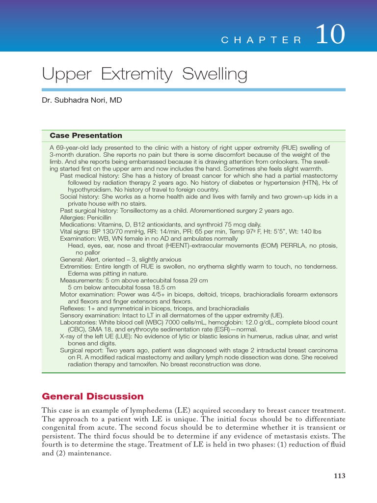 Lymphedema in Breast Cancer Patients | PDF | Lymphatic System | Medical ...