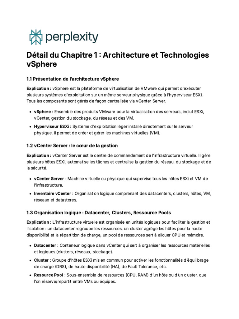 Architecture de VMware vSphere | PDF | VMware | Virtualisation