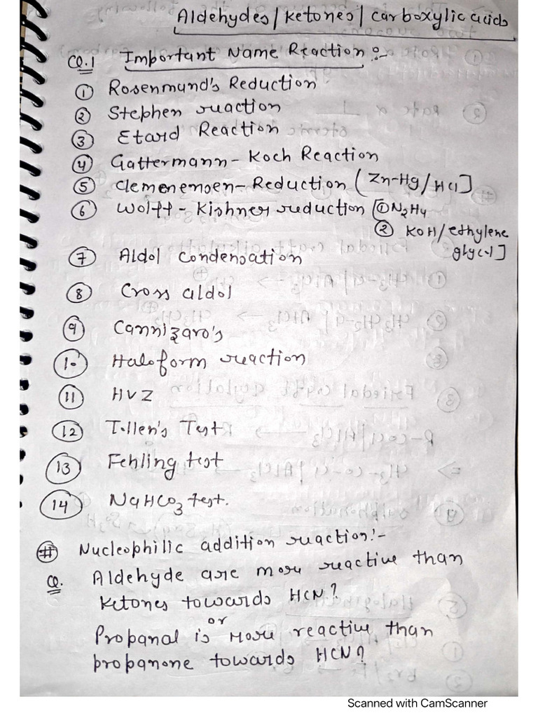 Aldehydes and Ketones | PDF
