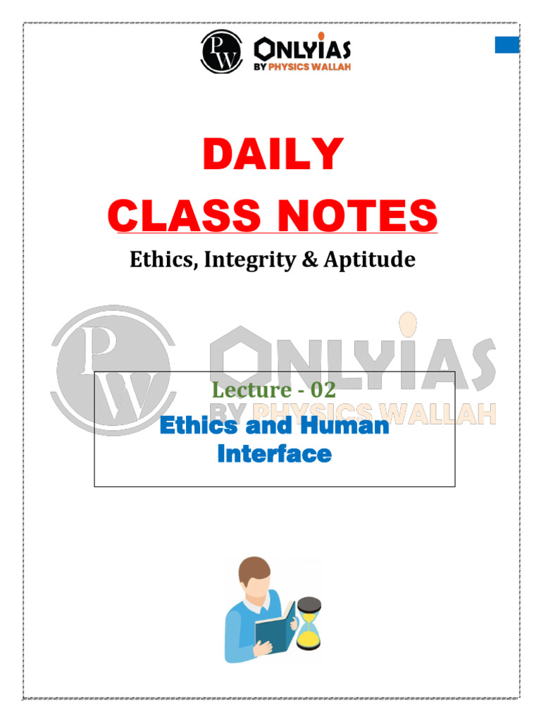 Daily Class Notes: Ethics, Integrity & Aptitude | PDF | Morality