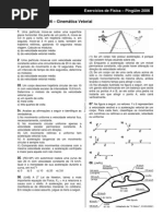 Exercícios de Cinemática Vetorial