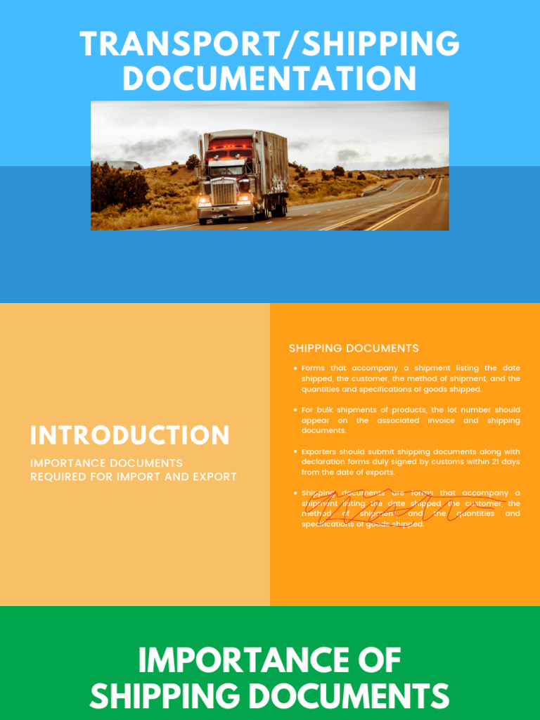 Transport Documentation | PDF | Cargo | Bill Of Lading