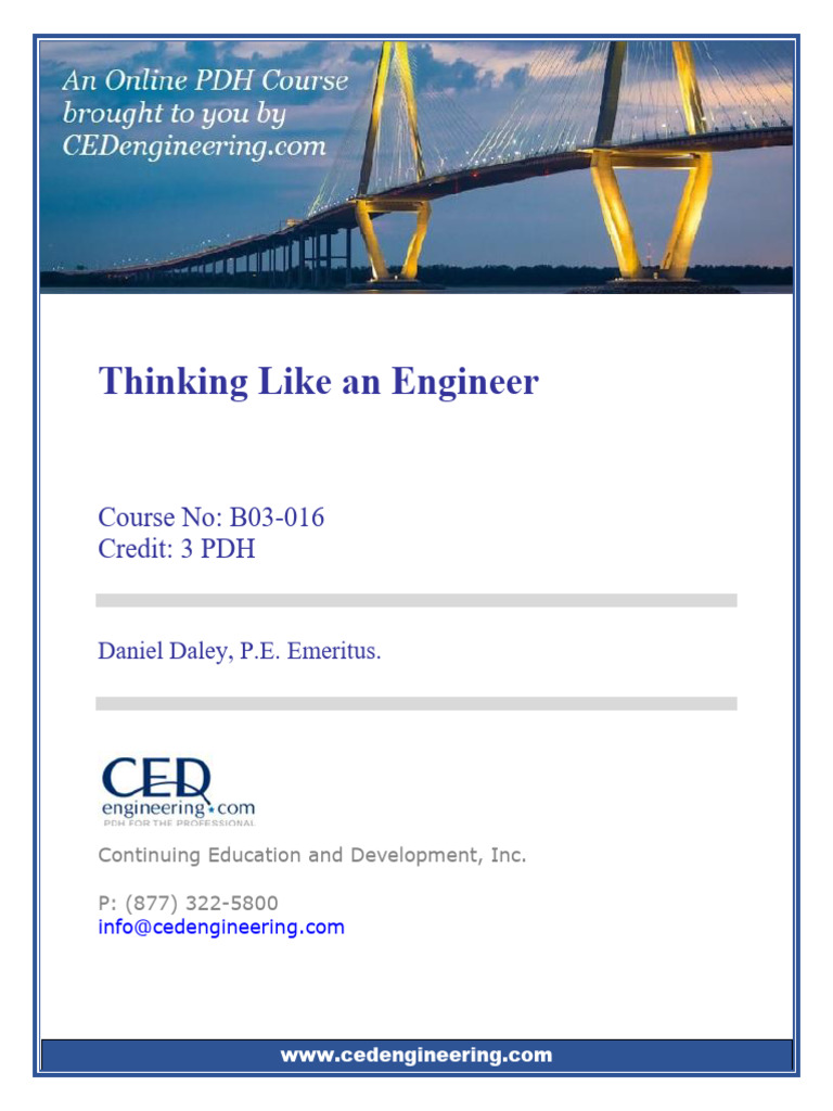 B03-016 - Thinking Like An Engineer - US | PDF | System | Integrity