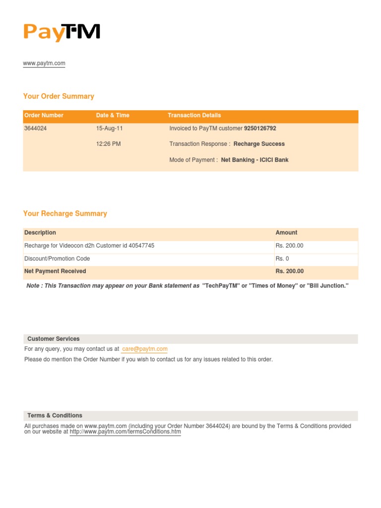 DTH Recharge | PDF