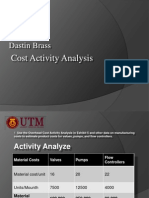 Dastin Brass: Cost Activity Analysis