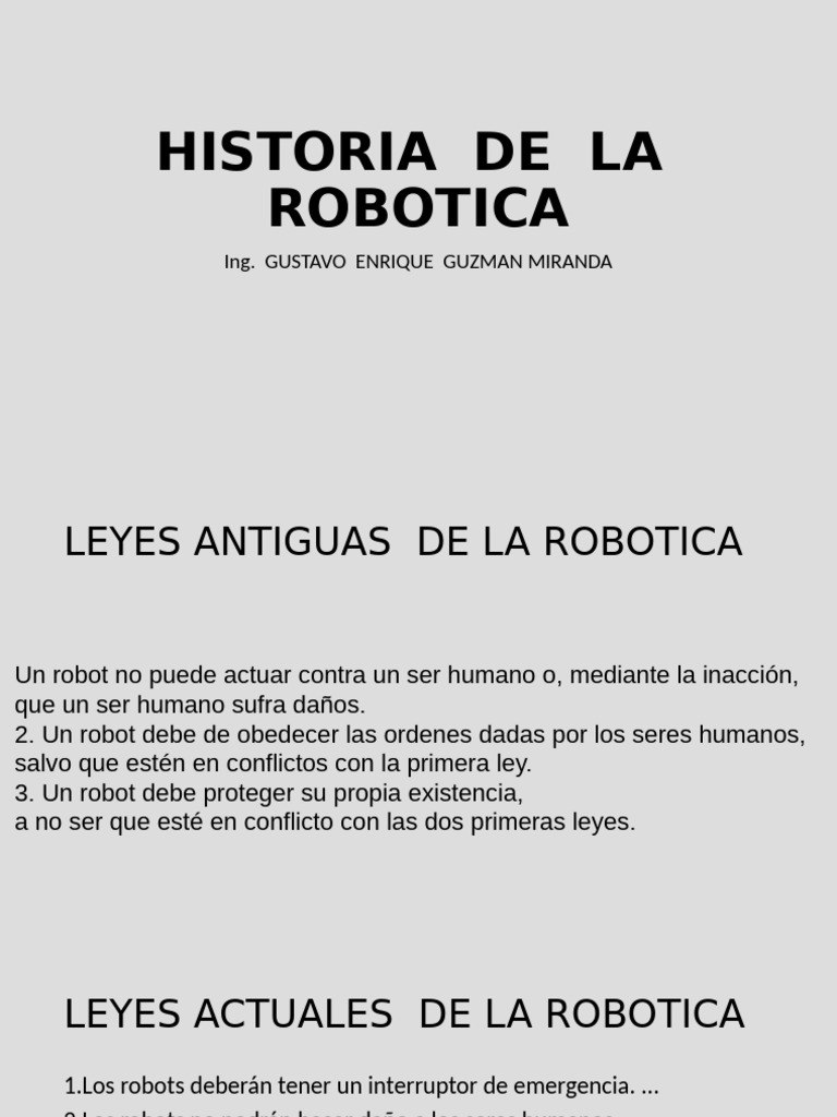 Historia de La Robotica | PDF | Robot | Robótica