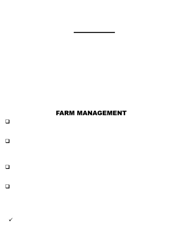Farm Management Principles and Practices | PDF | Production Function ...