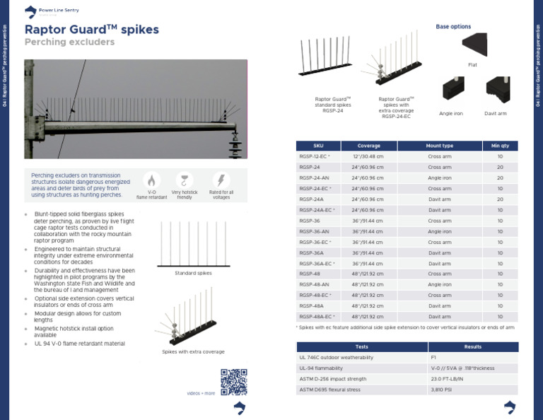 Raptor Guard Perching Prevention Spikes | PDF | Structural Steel ...