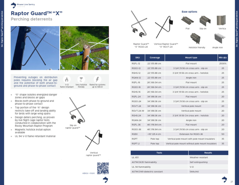 Raptor Guard™ Perching Prevention Solutions | PDF | Electrical ...