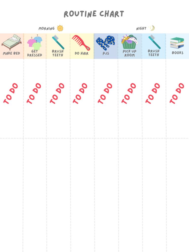 Daily Routine Chart for Kids | PDF