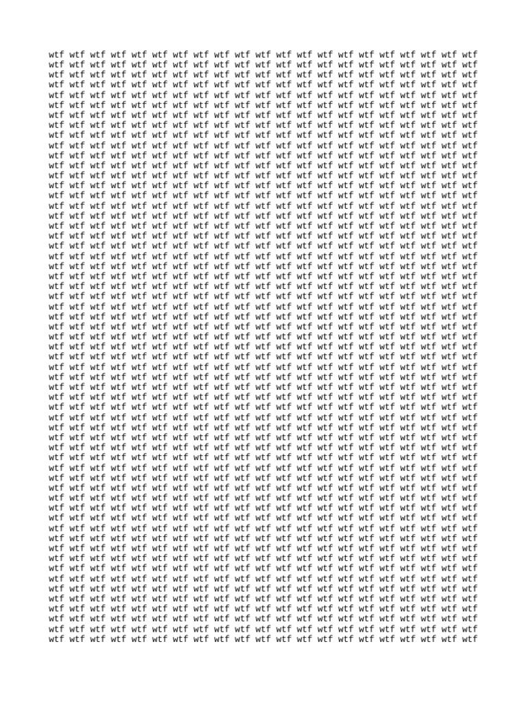 WTF Repetition Analysis Document | PDF