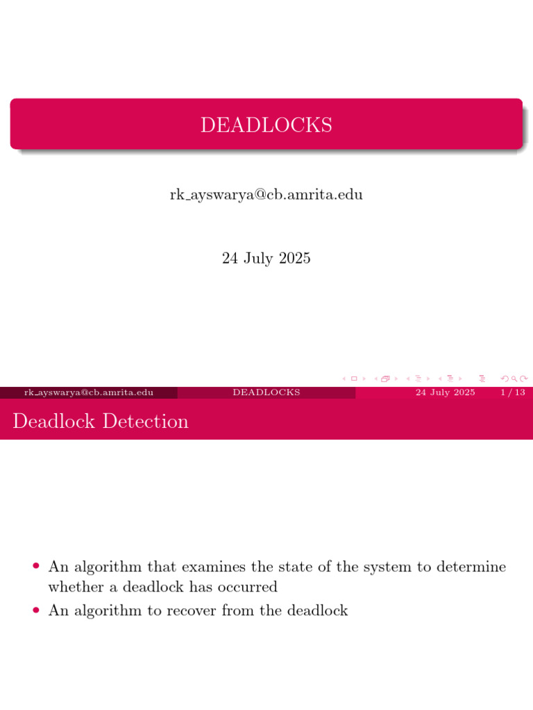 Deadlock Detection and Recovery Methods | PDF | Algorithms And Data ...