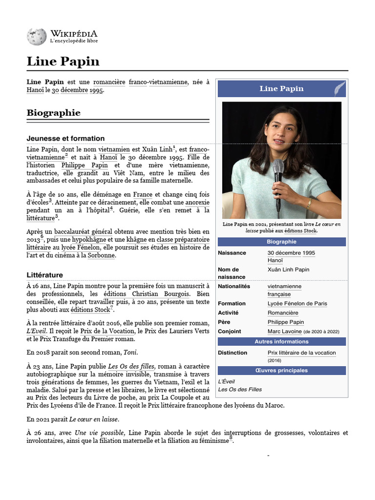 Line Papin : parcours d'une romancière | PDF