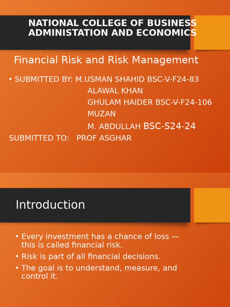 Understanding Financial Risk Management | PDF | Financial Risk | Beta ...