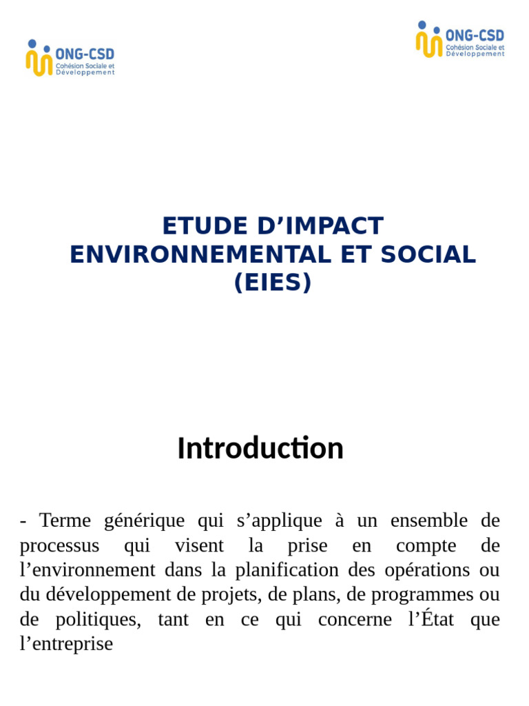 Étude d'Impact Environnemental et Social | PDF | Environnement naturel ...
