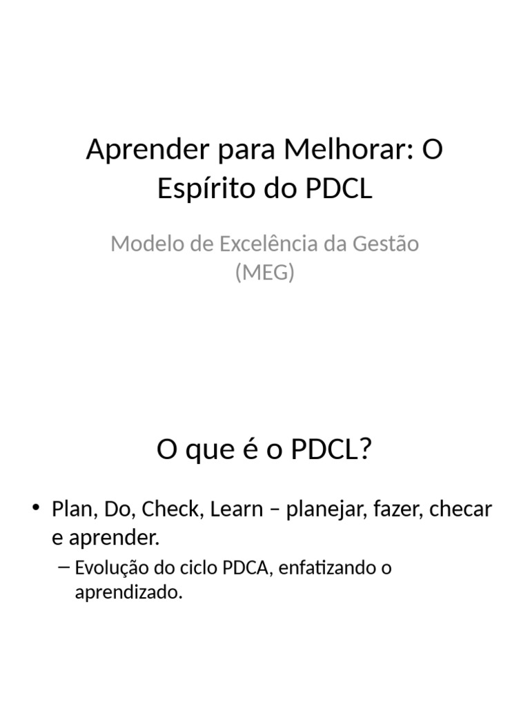 2 Aprender para Melhorar PDCL | PDF