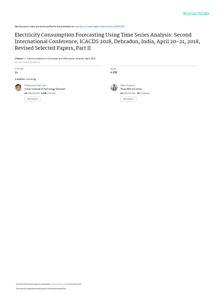Electricity Forecasting with ARIMA Model | PDF | Linear Trend ...