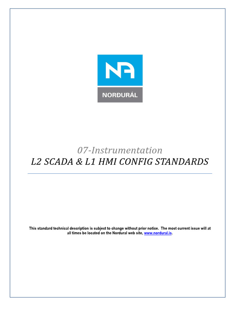 SCADA & HMI Configuration Standards | PDF | Scada | Programmable Logic ...