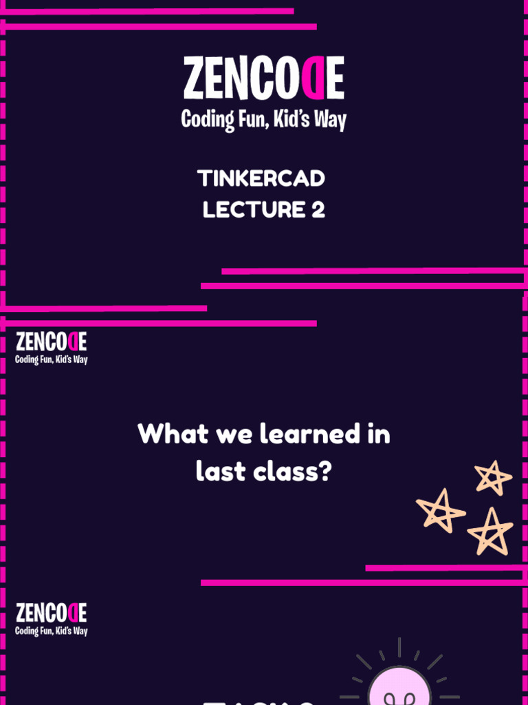 Tinkercad Lecture 2 | PDF