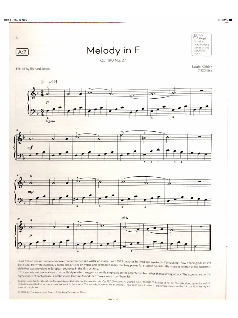 Melody in F | PDF