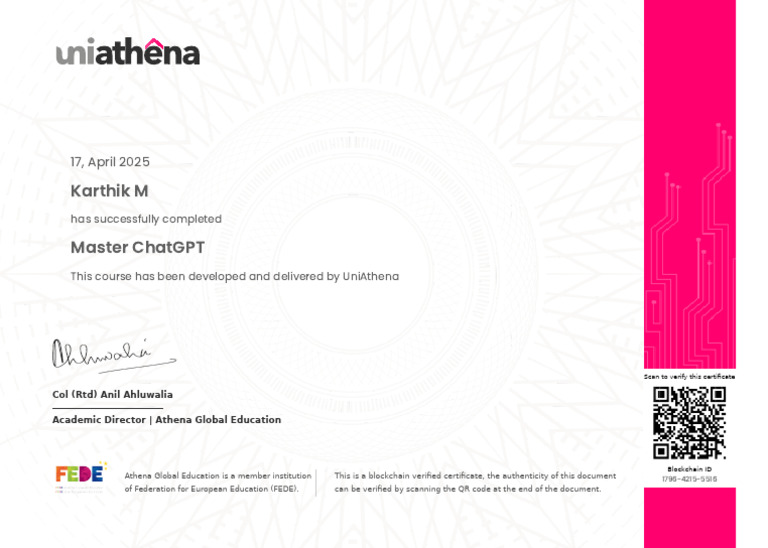 Master ChatGPT Completion Certificate | PDF