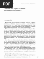 PAIS, José Machado - Análise Social - DURKHEIM, Das Regras do Método Aos Métodos Desregrados [1995][PT]