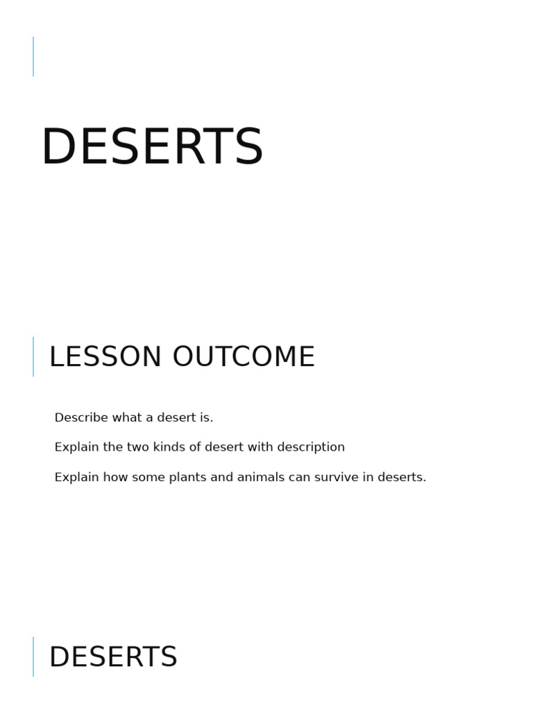 DESERTS NOTE | PDF