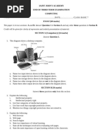 Basic 8 Computing Exam Questions | PDF | Printer (Computing) | Input/Output