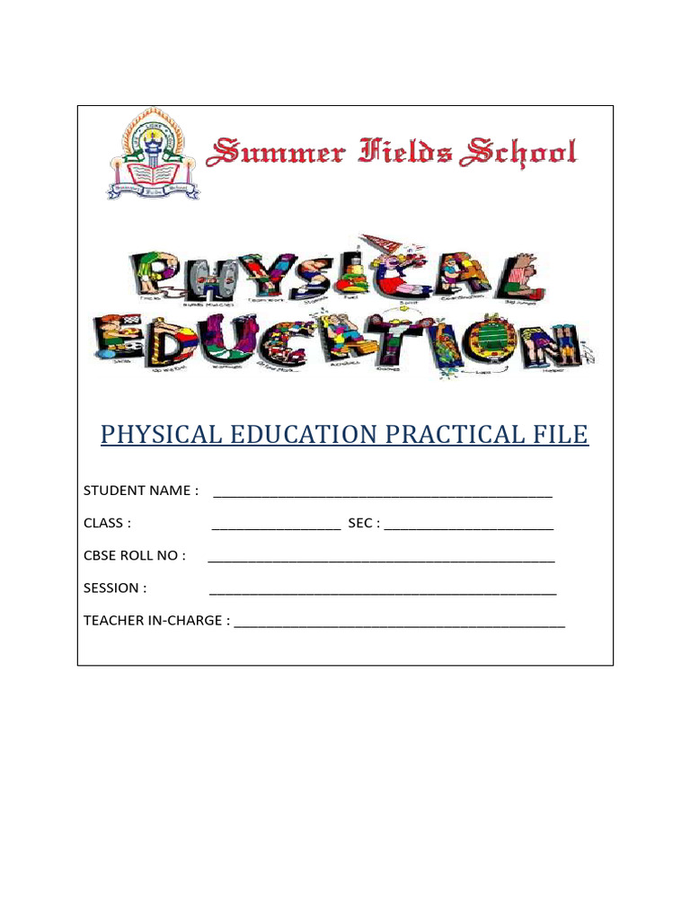 Class XI Physical Education Practical File | PDF