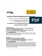 Journal of Internet Banking and Commerce: An Approach For Common Interface For Multiple Online Banking (Cimobm)