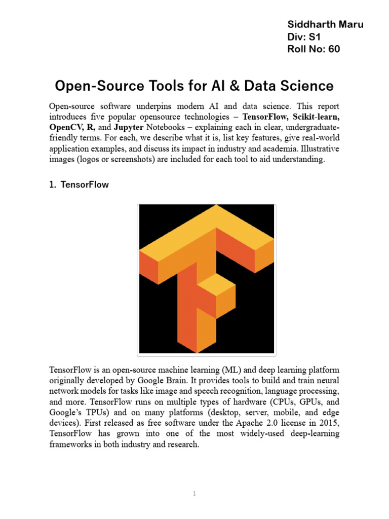 Open-Source AI Tools Overview | PDF | R (Programming Language ...
