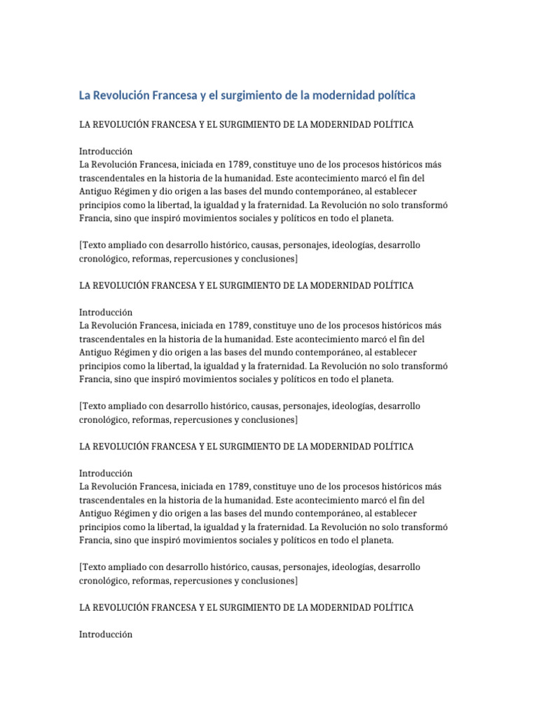 La Revolucion Francesa | PDF | revolución Francesa | Francia