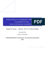 Untersuchung zur ontologischen Wahrheit der menschlichen Person