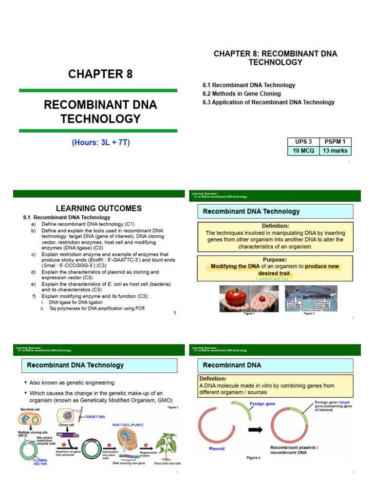 Plasmid DNA in Recombinant Technology | PDF | Molecular Cloning | Plasmid
