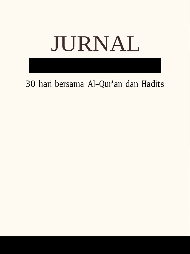 Jurnal Ramadhan: 30 Hari Ibadah | PDF