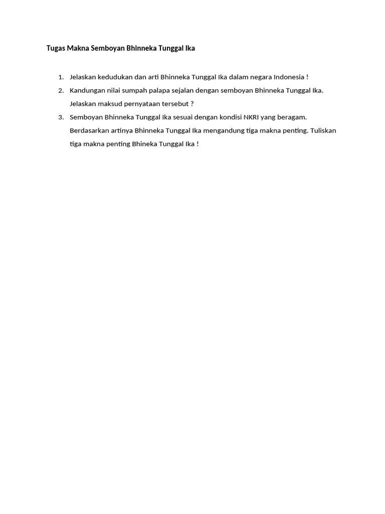 Makna Semboyan Bhinneka Tunggal Ika | PDF