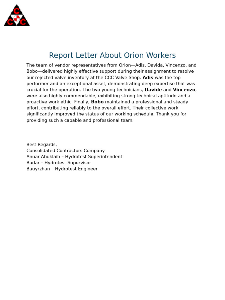 Orion Report | PDF