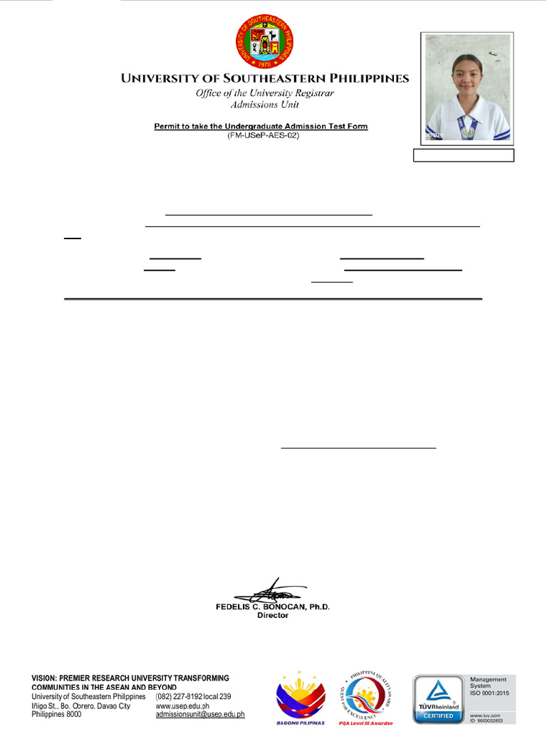Exam Permit for Hospitality Management | PDF