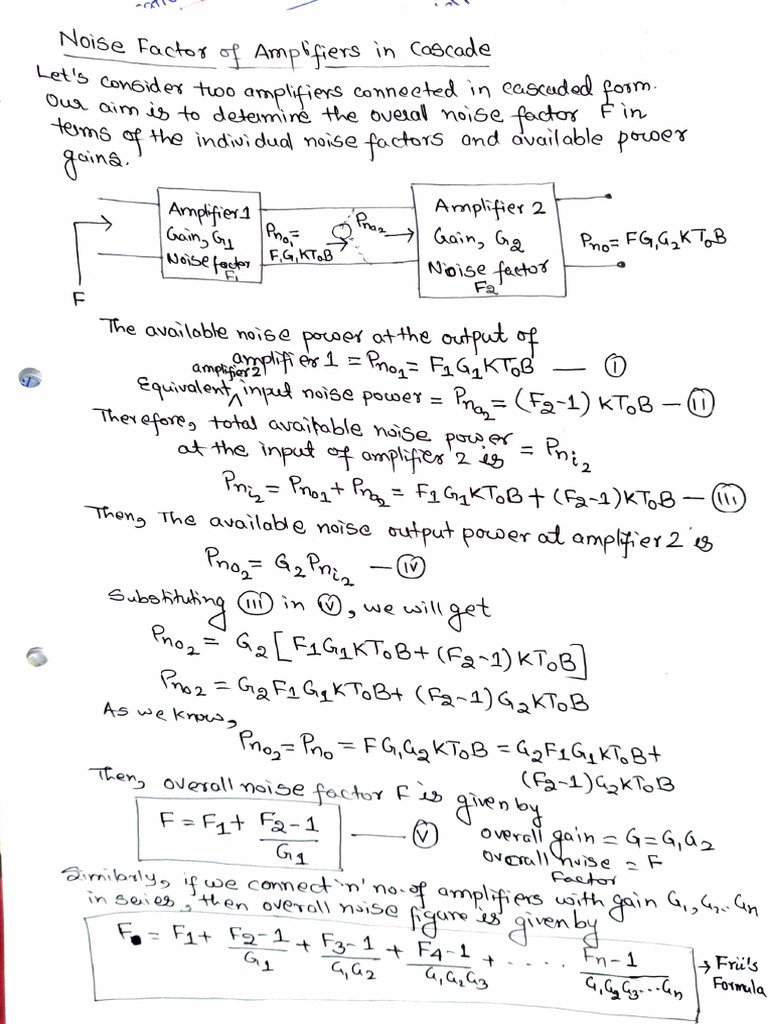 Cascade Noise Figure Analysis | PDF | Electrical Engineering ...