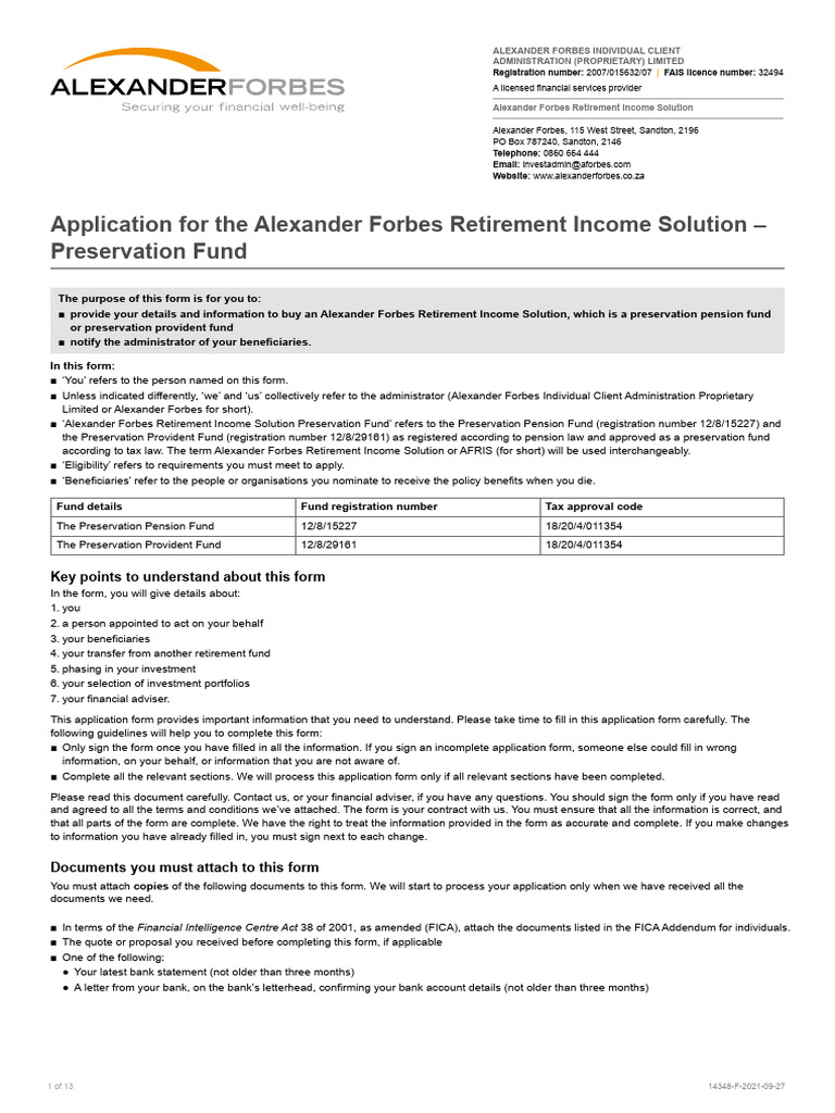 alexander-forbes-retirement-fund-application-pdf-financial-adviser