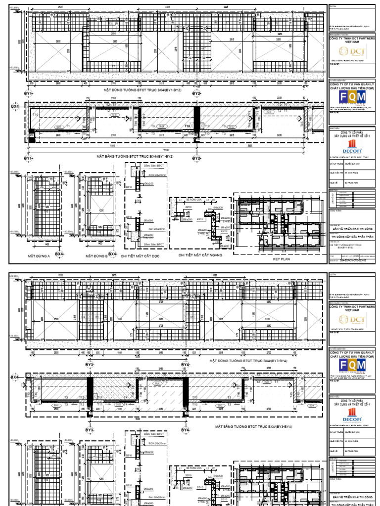 Chi Tiết Thép Tường Btct (Gangform) Tầng 5 (1) -Trang | PDF