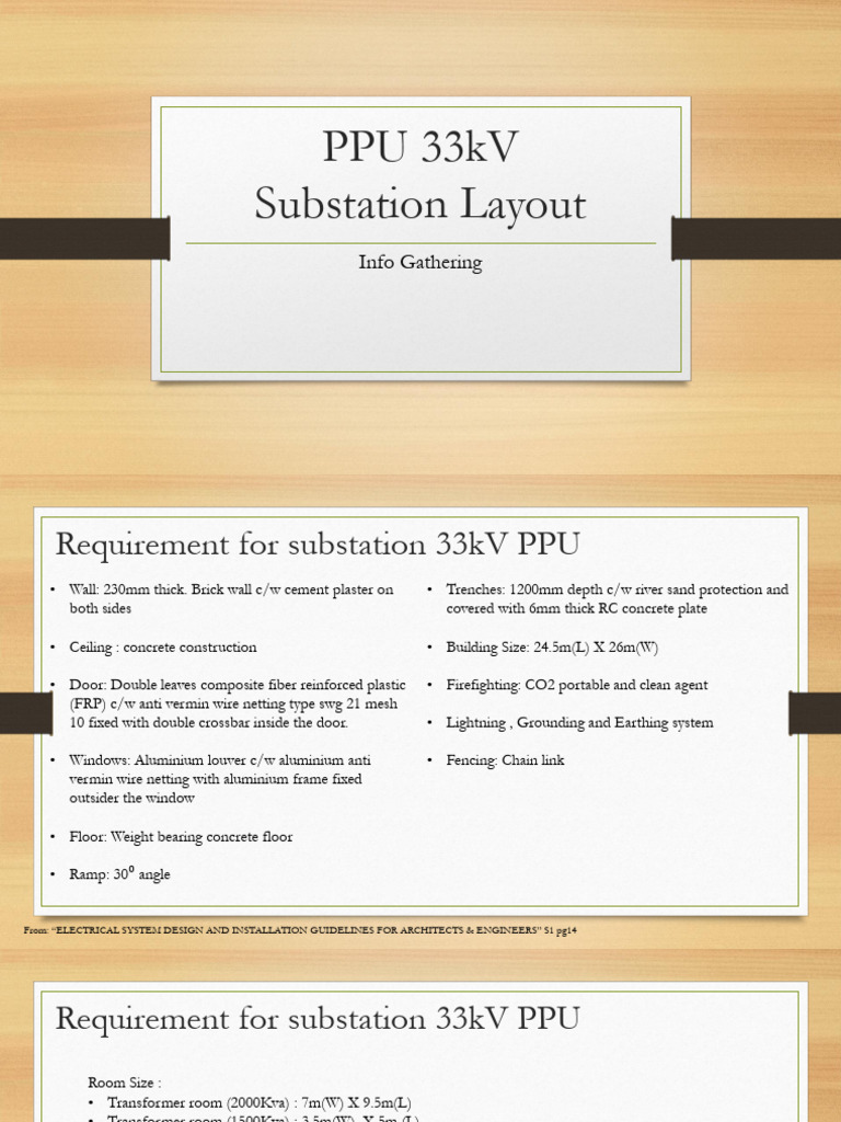 33kV PPU Substation Design Guidelines | PDF | Transformer | Electrical ...