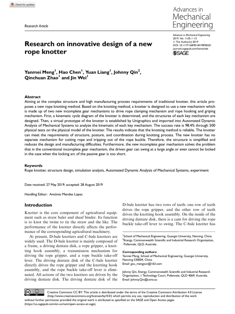 Research On Innovative Design of A New | PDF | Gear | Knot