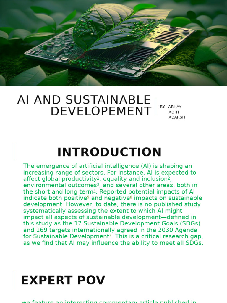 Ai and Sustainable Developement | PDF | Artificial Intelligence ...