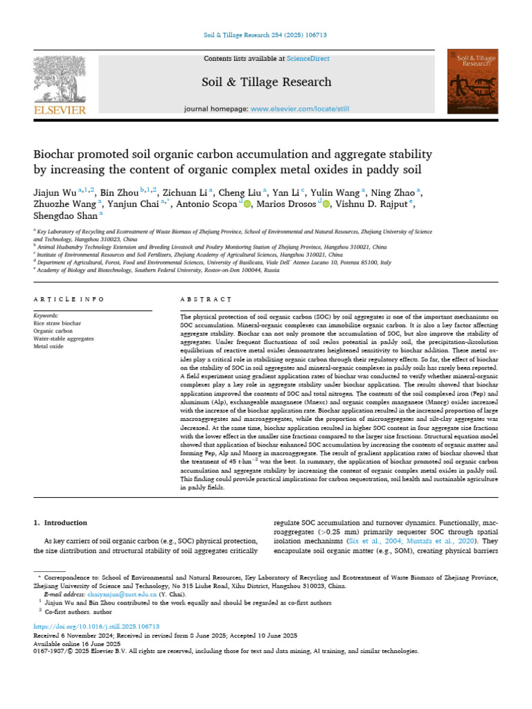 Biochar Enhances Soil Carbon Stability | PDF | Soil | Carbon Sequestration