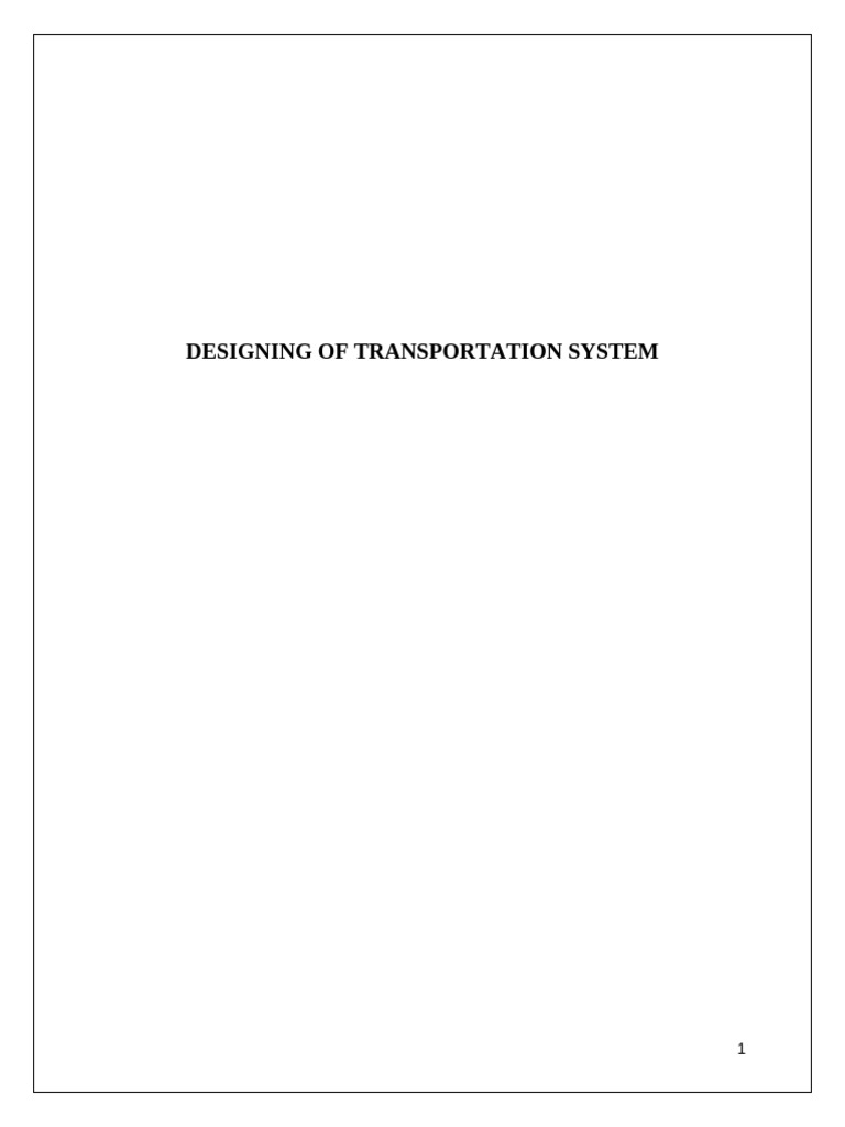 Transportation System Design Analysis | PDF | Utility | Value (Economics)