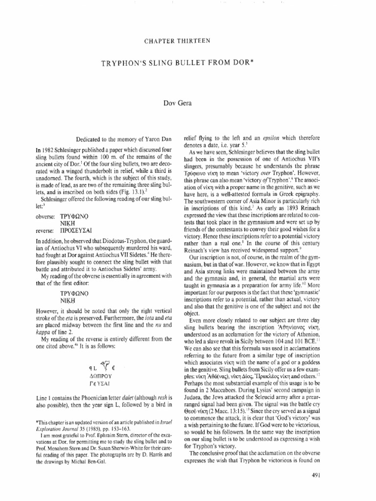 Analysis of Tryphon's Sling Bullet | PDF